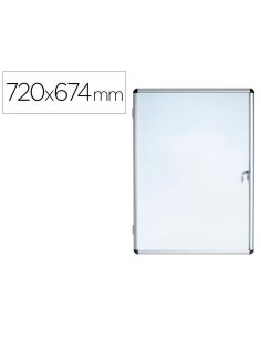 Vitrina De Anuncios Bi-Office Fondo Magnetico Extraplana De Interior 720X674 Mm