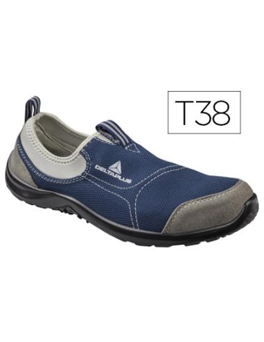 Zapatos De Seguridad Deltaplus De Poliester Y Algodon Con Plantilla Y Puntera - Color Azul Marino Talla 38
