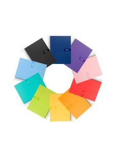 Cuaderno Espiral Liderpapel A5 Crafty Tapa Forrada 80H 90Gr Milimetrado 2Mm Colores Surtidos 2