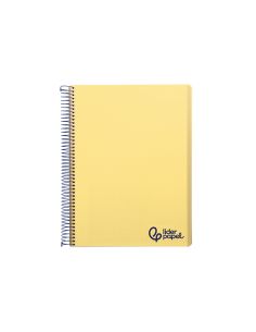 Cuaderno Espiral Liderpapel A6 Micro Wonder Tapa Plastico 120H 90 Gr Cuadro 5Mm 4 Bandas Color Amarillo 2