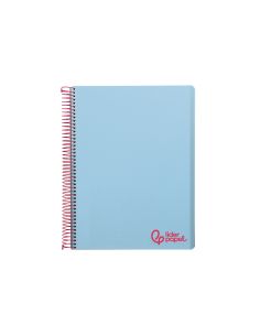 Cuaderno Espiral Liderpapel A6 Micro Wonder Tapa Plastico 120H 90 Gr Cuadro 5Mm 4 Bandas Color Celeste 2