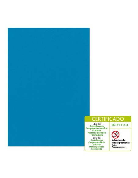 Goma Eva 60 X 40 Cm 2 Mm Modelo Liso Azul