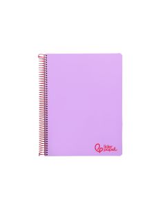 Cuaderno Espiral Liderpapel A6 Micro Wonder Tapa Plastico 120H 90 Gr Cuadro 5Mm 4 Bandas Color Violeta 2