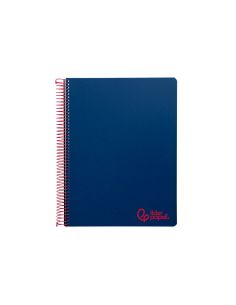 Cuaderno Espiral Liderpapel A7 Micro Wonder Tapa Plastico 100H 90Gr Cuadro 5Mm 4 Bandas Color Azul Marino 2