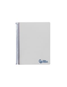 Cuaderno Espiral Liderpapel A7 Micro Wonder Tapa Plastico 100H 90Gr Cuadro 5Mm 4 Bandas Color Gris 2