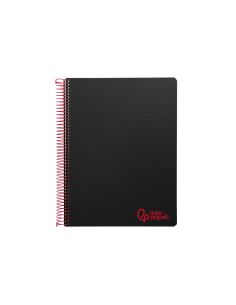 Cuaderno Espiral Liderpapel A7 Micro Wonder Tapa Plastico 100H 90Gr Cuadro 5Mm 4 Bandas Color Negro 2