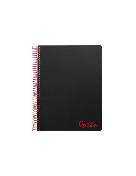 Cuaderno Espiral Liderpapel A7 Micro Wonder Tapa Plastico 100H 90Gr Cuadro 5Mm 4 Bandas Color Negro