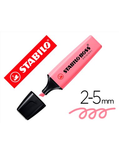 Rotulador Stabilo Boss Fluorescente 70 Pastel Rosa Cerezo En Flor