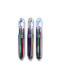 Boligrafo Liderpapel 10 En 1 Cuerpo Transparente 10 Colores 1 Mm Retractil 2