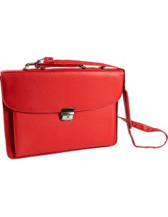 Cartera Portadocumentos Q-Connect Con Correa Cierre Metalico Y Departamentos Interiores Color Rojo 390X280