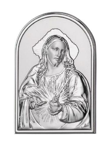 Cuadro Arco Plata 9X13 Cm Corazon De Jesus