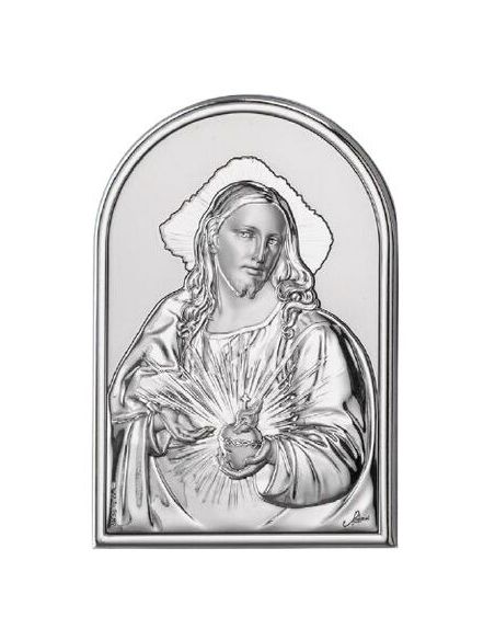 Cuadro Arco Plata 9X13 Cm Corazon De Jesus