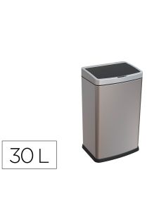 Papelera Metalica Q-Connect Con Sensor Automatico Capacidad 30 Litros 500X240X330 Mm