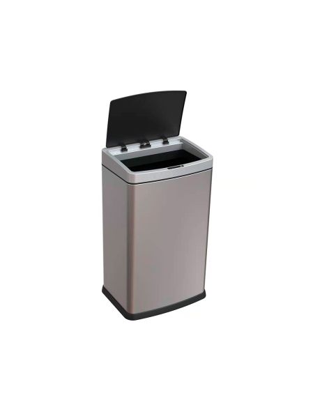 Papelera Metalica Q-Connect Con Sensor Automatico Capacidad 60 Litros 630X270X400 Mm