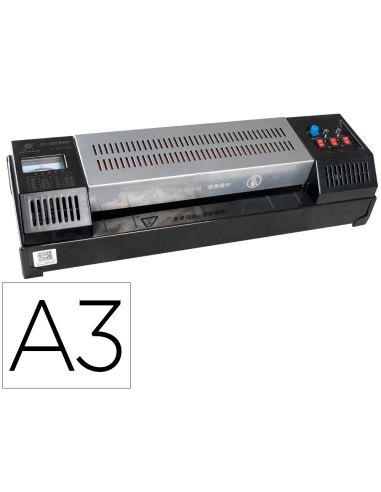 Plastificadora Q-Connect Kf16918 Profesional Rugerizada Caliente Din A3 Cuatro Rodillos Hasta 200 Mc