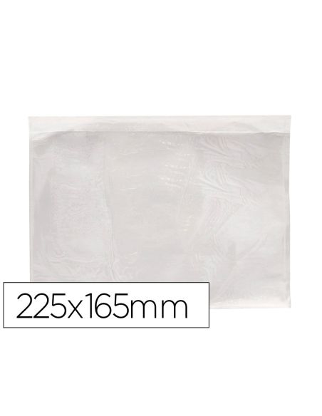 Sobre Autoadhesivo Q-Connect Portadocumentos 225X165 Mm Ventana Transparente Paquete De 100 Unidades