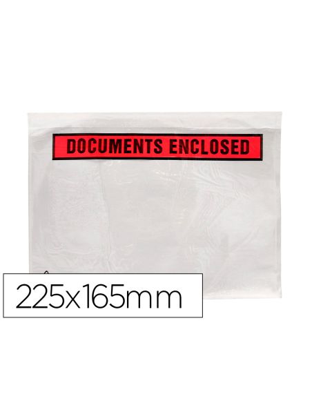 Sobre Autoadhesivo Q-Connect Portadocumentos 225X165 Mm Sin Ventana Paquete De 1000 Unidades