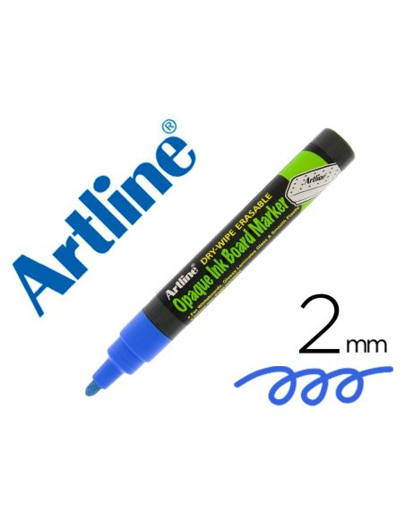 Rotulador Artline Pizarra Epd-4 Color Azul Opaque Ink Board Punta Redonda 2 Mm
