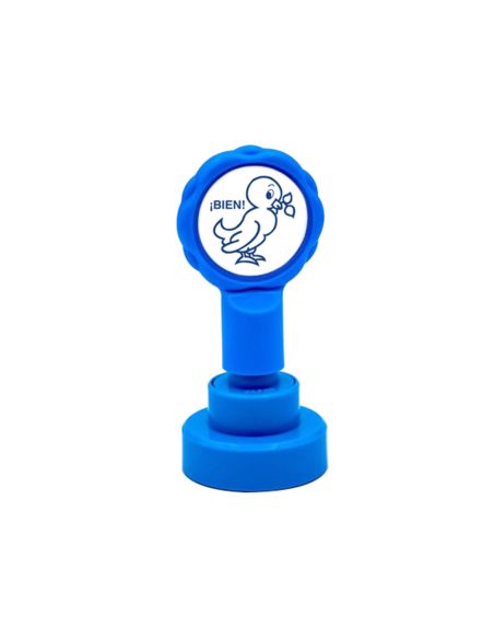 Sello Artline Emoticono Bien Color Azul 22 Mm Diametro