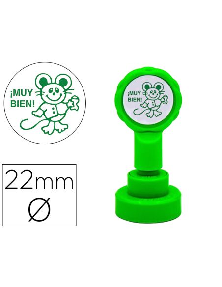 Sello Artline Emoticono Muy Bien Color Verde 22 Mm Diametro