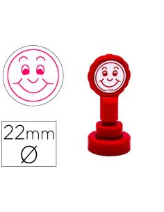 Sello Artline Emoticono Sonrisa Color Rojo 22 Mm Diametro