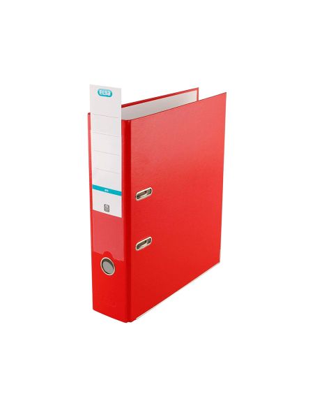 Archivador De Palanca Elba Top Carton Compacto Polipropileno Con Rado Din A4 Lomo De 80 Mm Rojo