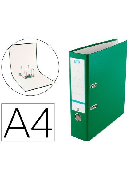 Archivador De Palanca Elba Top Carton Compacto Polipropileno Con Rado Din A4 Lomo De 80 Mm Verde