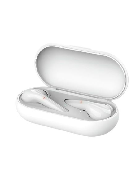 Auricular Trust Nika Inalambrico Bluetooth Con Estuche De Carga Color Blanco