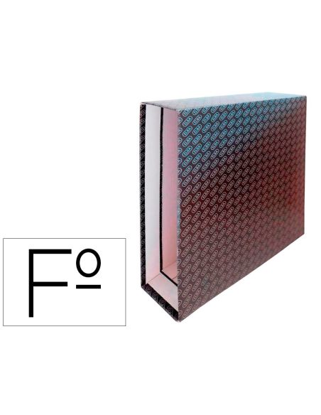 Caja Archivador De Palanca Carton Forrado Elba Folio Lomo 85 Mm Negro