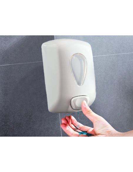 Dispensador Gel Lavamanos Dahi Abs Color Blanco Capacidad 0,9L 210X128X90 Mm