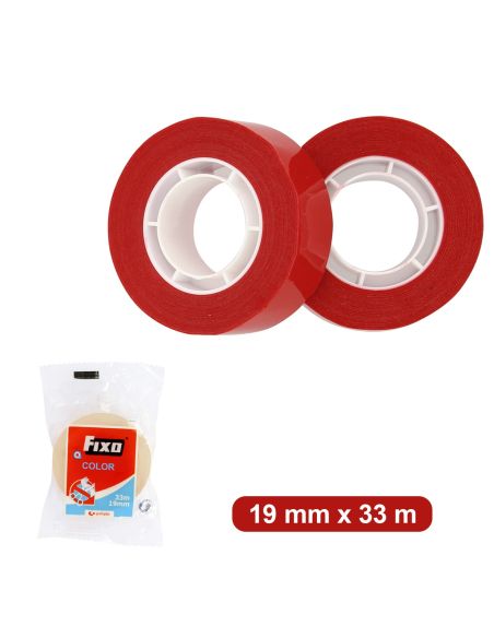 Cinta Adhesiva Fixo 33 X 19 Mm Rojo