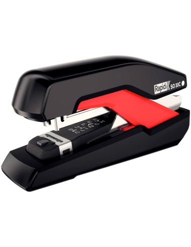 Grapadora Rapid So30C Plastico Negro/Rojo Capacidad 30 Hojas Usa Grapas Omnipress 30