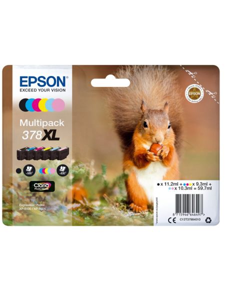 Ink-Jet Epson 378 Xl Expression Home Xp-8605 / 15000 / 8500 Negro Amarillo Cian Magenta Cian Claro