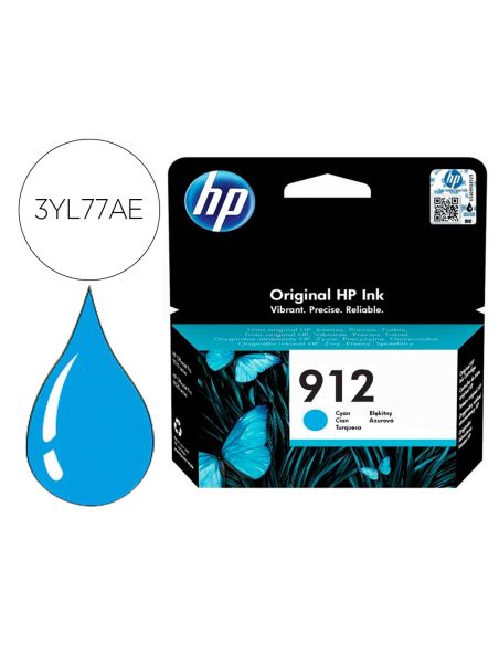 Ink-Jet Hp 912 Officejet 8010 / 8020 / 8035 Cian 315 Pag