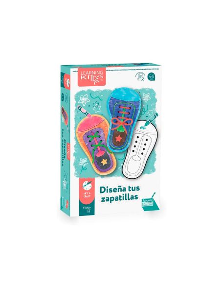 Juego Educativo Falomir Diseña Tus Zapatillas Motricidad Fina