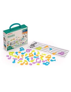 Juego Miniland Set De Contadores Translucidos Contenido 96 Notas Musicales Y 1 Pentagrama Transparente