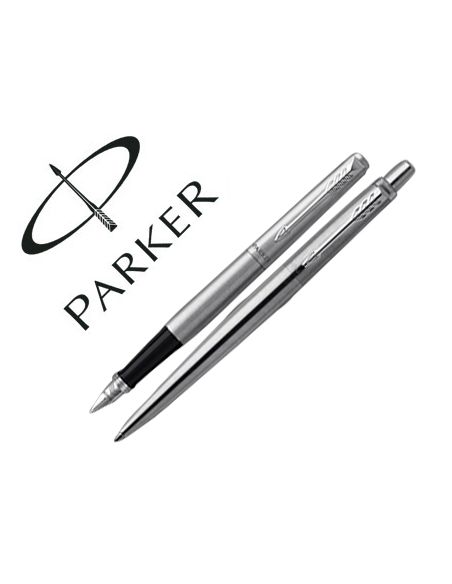 Juego Parker Duo Jotter Acero Ct Boligrafo + Pluma