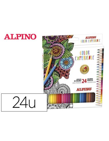 Lapices De Colores Alpino Experience Mina Premium 3,3 Mm Caja Carton De 24 Unidades Colores|Libreriasalesiana