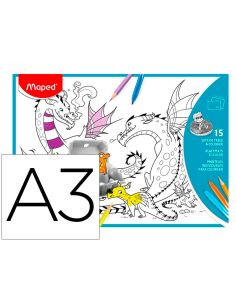 Mantel Para Colorear Maped Individual Din A3 Pack De 15 Unidades Surtidas