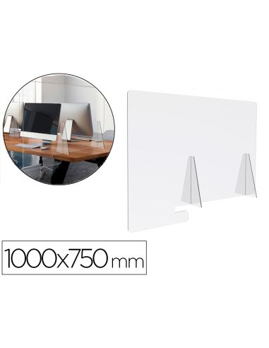 Pantalla De Proteccion Archivo 2000 Sobremesa Metacrilato Transparente 1000X750 Mm
