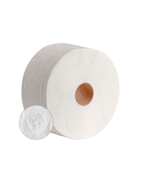 Papel Higienico Dahi Jumbo 2 Capas Celulosa Blanca 140 Mt Mandril 45 Mm Paquete De 18 Rollos
