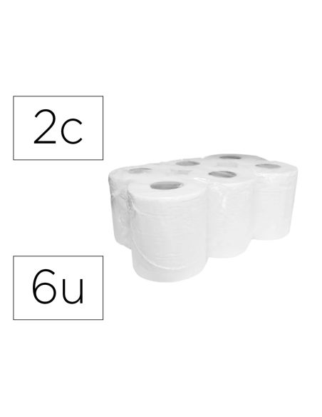 Papel Secamanos Dahi 2 Capas Celulosa Gofrada 195 Mm X 145 Mt Paquete De 6 Rollos