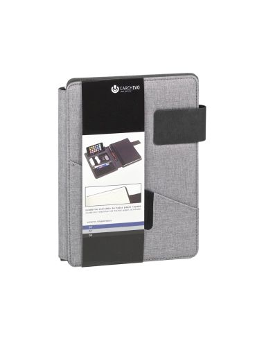 Carpeta Portafolios Carchivo Venture Din A5 Con Cuaderno Y Soporte Smartphone Color Gris