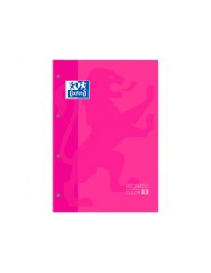 Recambio Color 1 Oxford Din A4+ 80 Hojas 90 Gr Cuadro 5 Mm 4 Taladros Color Fucsia 2