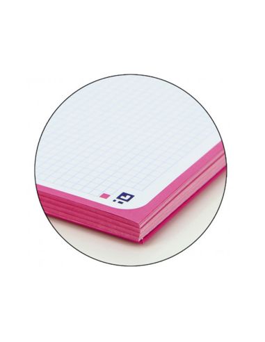 Recambio Color 1 Oxford Din A4+ 80 Hojas 90 Gr Cuadro 5 Mm 4 Taladros Color Fucsia