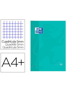 Recambio Color 1 Oxford Din A4+ 80 Hojas 90 Gr Cuadro 5 Mm 4 Taladros Color Ice Mint