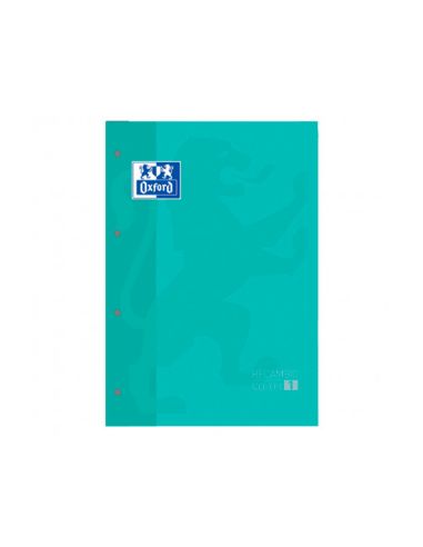 Recambio Color 1 Oxford Din A4+ 80 Hojas 90 Gr Cuadro 5 Mm 4 Taladros Color Ice Mint