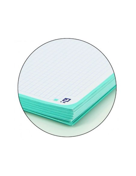Recambio Color 1 Oxford Din A4+ 80 Hojas 90 Gr Cuadro 5 Mm 4 Taladros Color Ice Mint