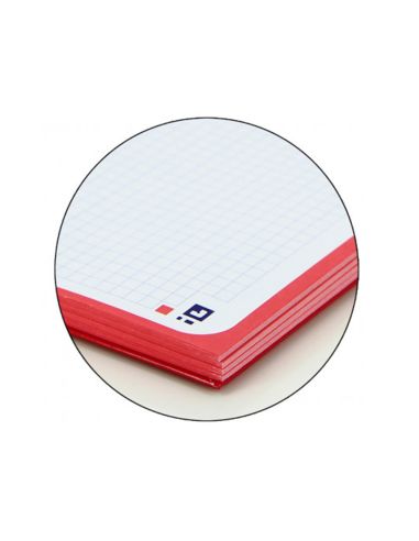 Recambio Color 1 Oxford Din A4+ 80 Hojas 90 Gr Cuadro 5 Mm 4 Taladros Color Rojo