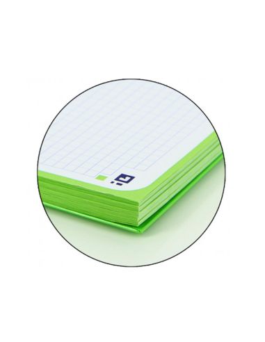 Recambio Color 1 Oxford Din A4+ 80 Hojas 90 Gr Cuadro 5 Mm 4 Taladros Color Verde Manzana